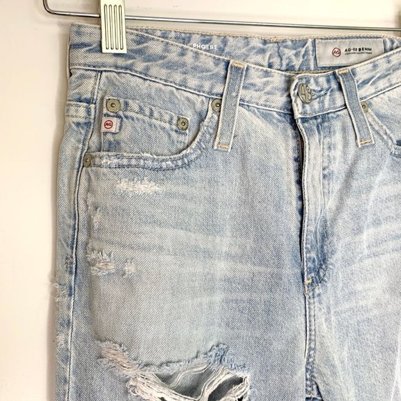 AG ADRIANO‎ GOLDSCHMIED The Phoebe Distressed High Waist Denim Sz 24 - Picture 4 of 13